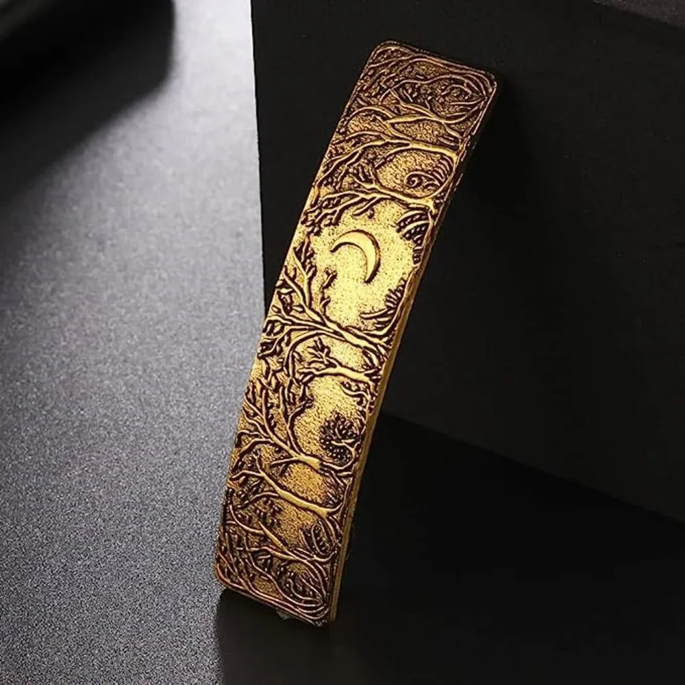 Night Forest in gold color with Half Moon Hair Clip